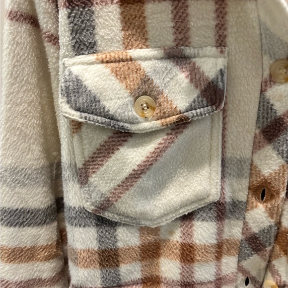 Altar'd State Multicolor Plaid Button-Down Shacket - Picture 6 of 8